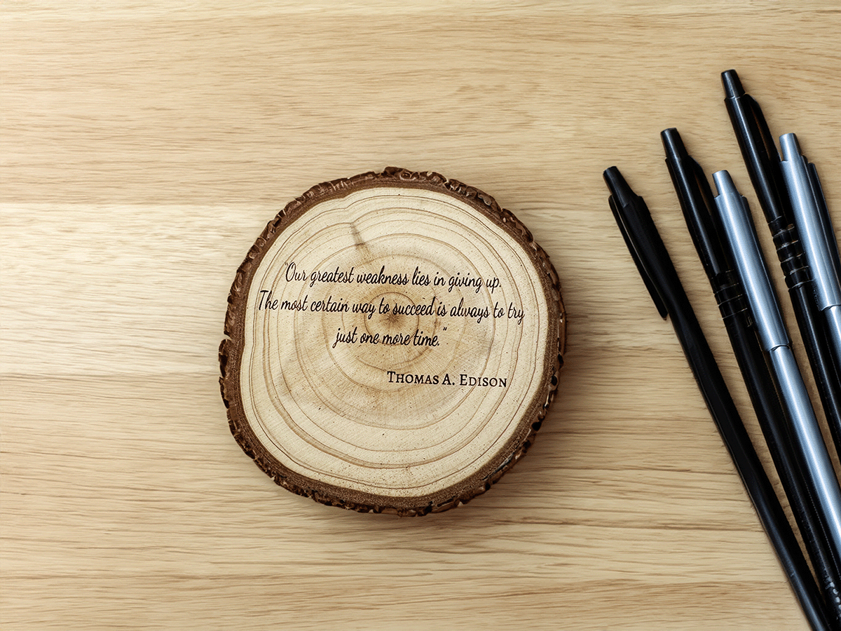 Personalized Natural Wood Slices Coaster - LasedPres