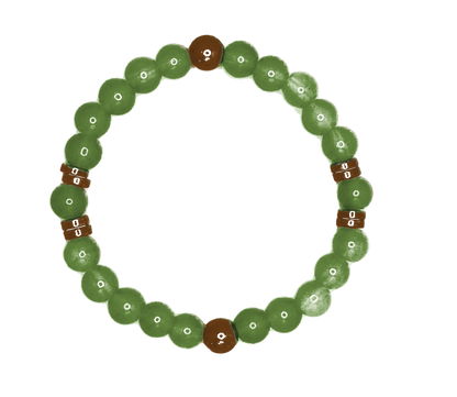 Custom Glass Beaded Stretch Bracelet - LasedPres