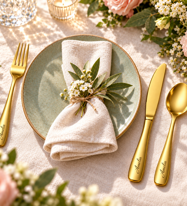 Personalized Dining Stainless Steel Flatware Set