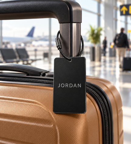 Personalized Metal Bag Tag - Large