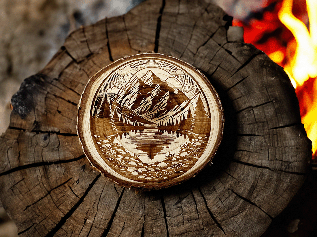 Personalized Natural Wood Slices Coaster - LasedPres