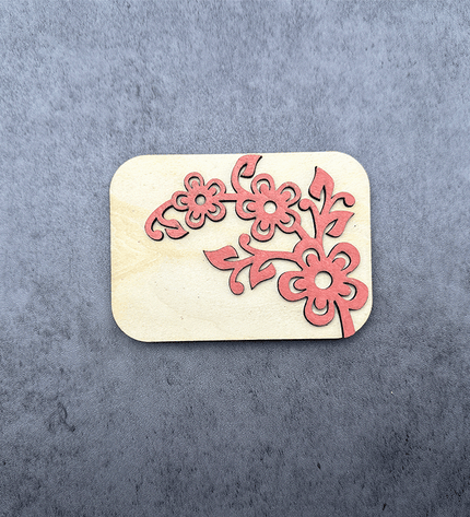 Personalized Gift Card Holder with Flower Design - LasedPres