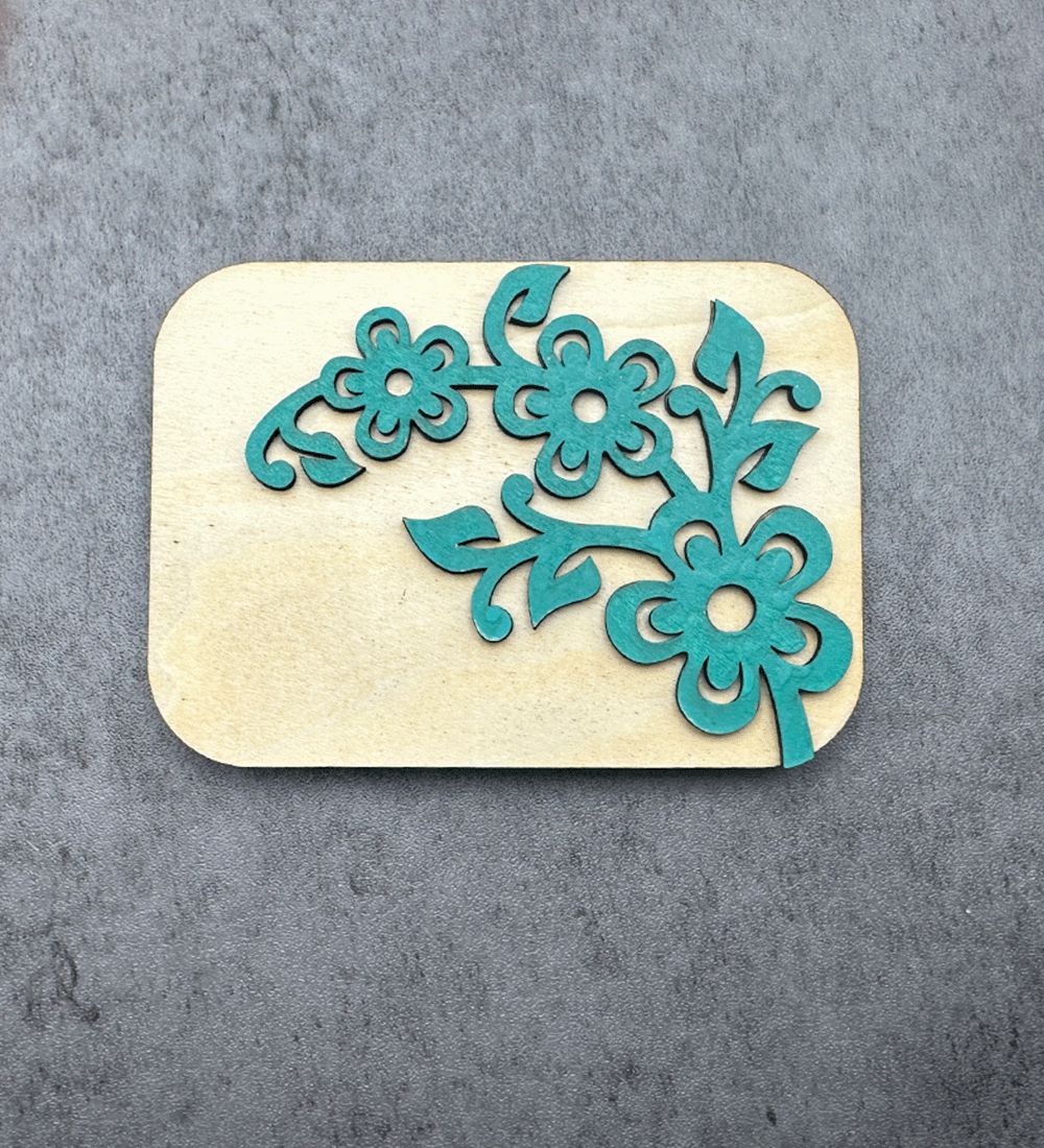 Personalized Gift Card Holder with Flower Design - LasedPres