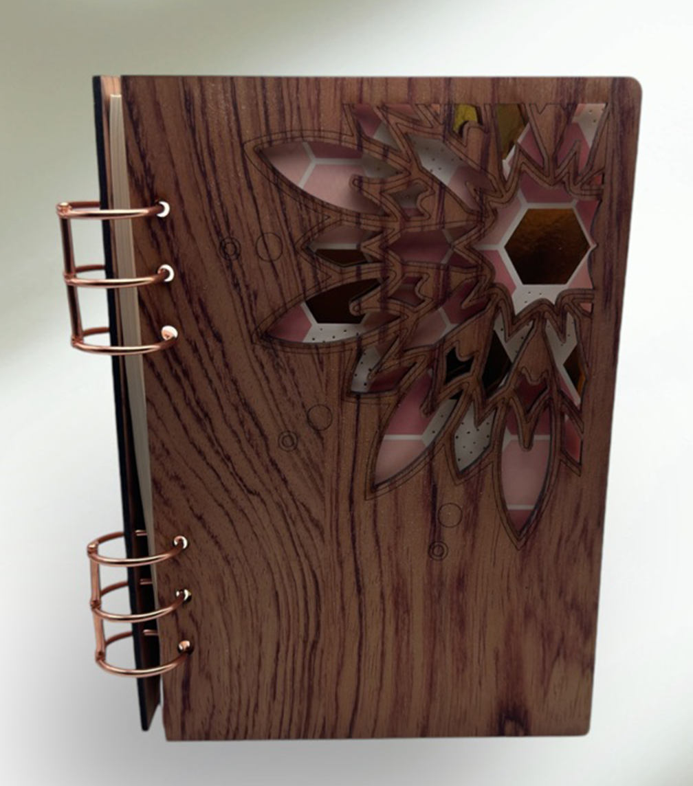 Personalized Wood Lasercut Notebook - LasedPres