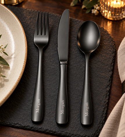 Personalized Dining Stainless Steel Flatware Set