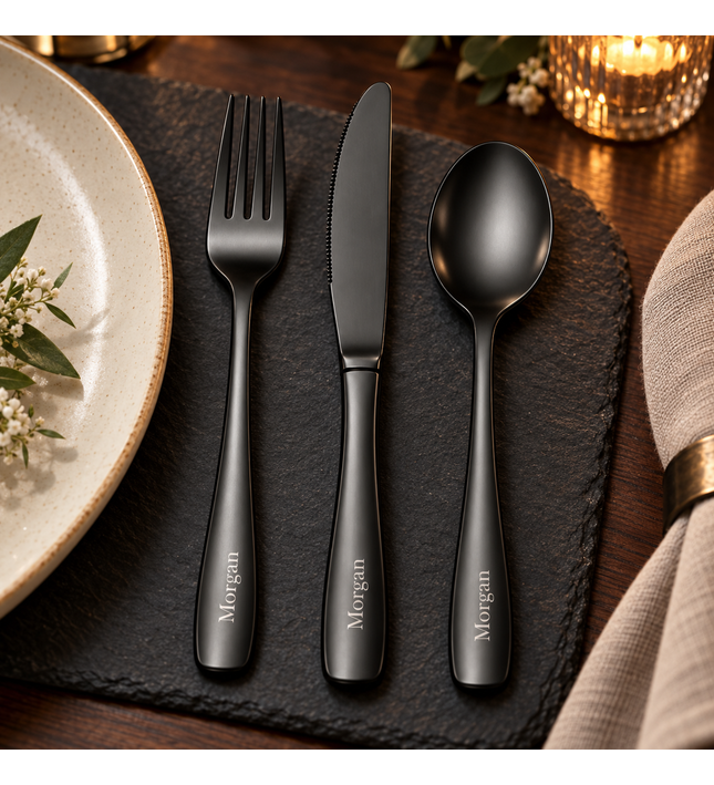 Personalized Dining Stainless Steel Flatware Set