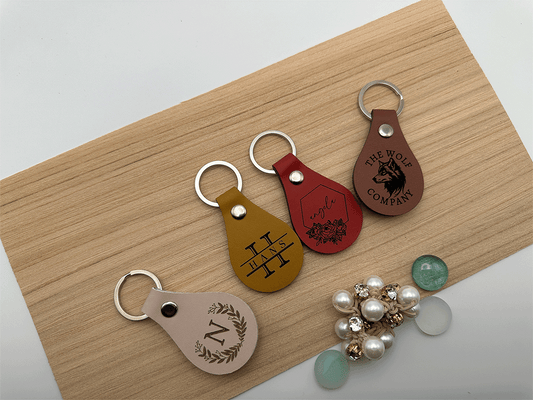 Personalized PU Leather Keychains
