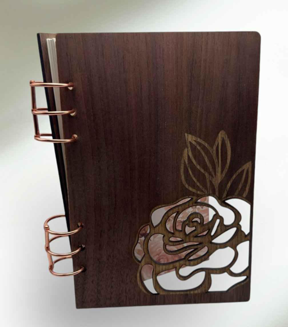Personalized Wood Lasercut Notebook - LasedPres