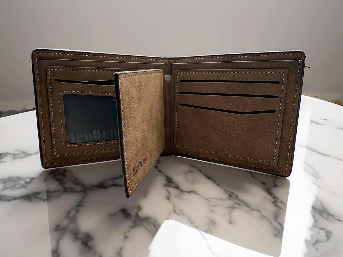 Personalized Slim Bifold Leather Wallet - LasedPres