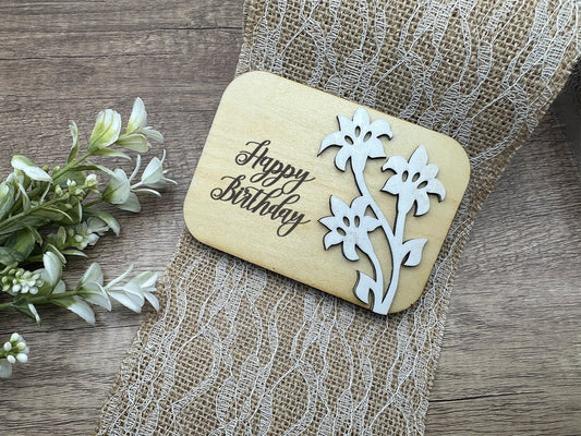 Personalized Gift Card Holder with Flower Design - LasedPres