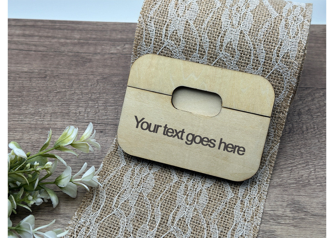 Personalized Gift Card Holder with Flower Design - LasedPres