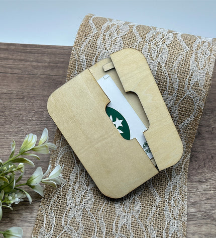 Personalized Gift Card Holder with Flower Design - LasedPres
