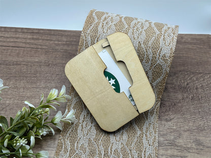 Personalized Gift Card Holder with Flower Design - LasedPres